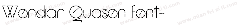 Wondar Quason font字体转换
